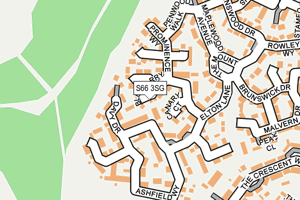 S66 3SG map - OS OpenMap – Local (Ordnance Survey)