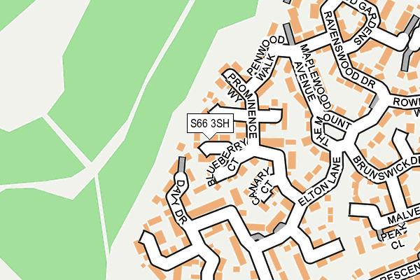 S66 3SH map - OS OpenMap – Local (Ordnance Survey)