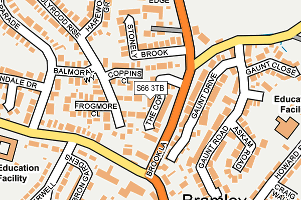 S66 3TB map - OS OpenMap – Local (Ordnance Survey)