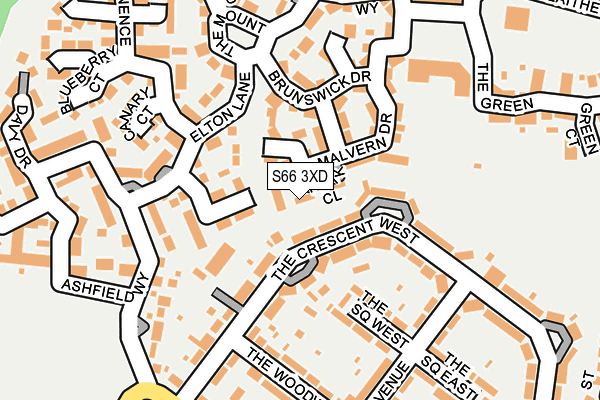 S66 3XD map - OS OpenMap – Local (Ordnance Survey)