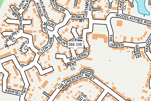 S66 3XE map - OS OpenMap – Local (Ordnance Survey)