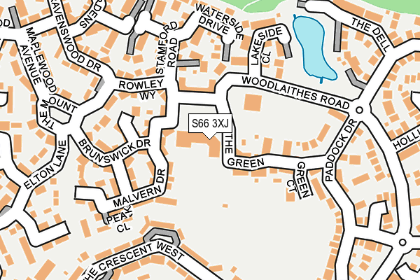 S66 3XJ map - OS OpenMap – Local (Ordnance Survey)