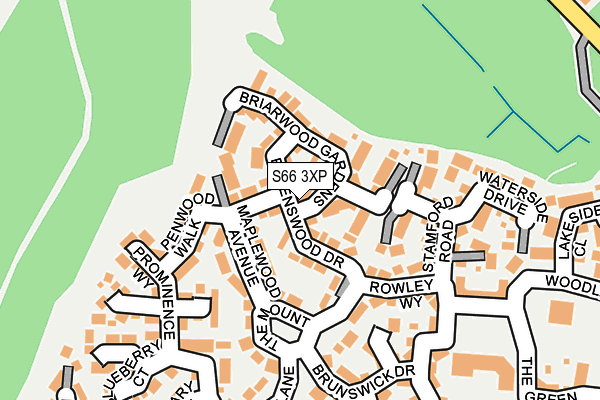 S66 3XP map - OS OpenMap – Local (Ordnance Survey)