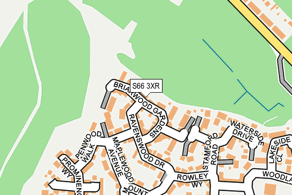 S66 3XR map - OS OpenMap – Local (Ordnance Survey)