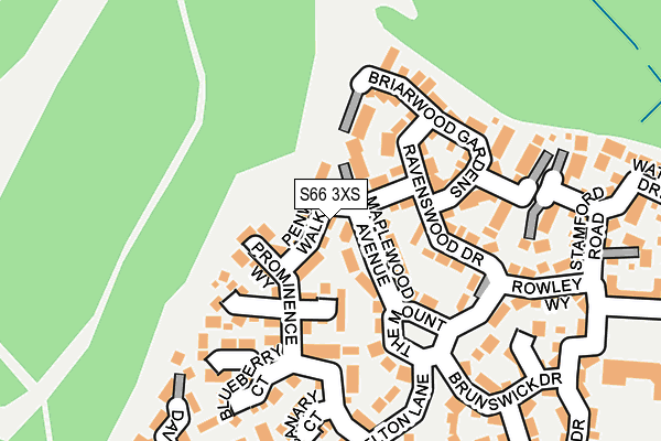 S66 3XS map - OS OpenMap – Local (Ordnance Survey)