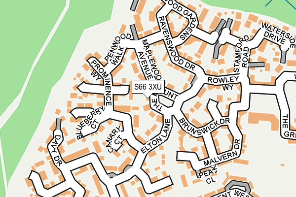 S66 3XU map - OS OpenMap – Local (Ordnance Survey)