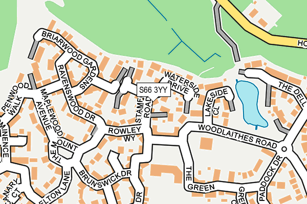 S66 3YY map - OS OpenMap – Local (Ordnance Survey)