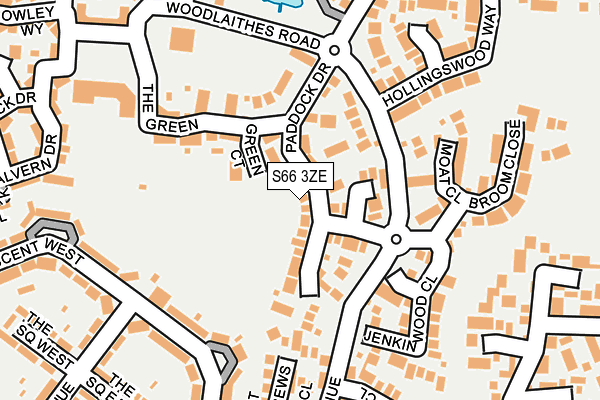 S66 3ZE map - OS OpenMap – Local (Ordnance Survey)
