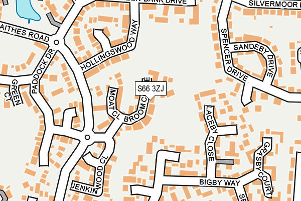 S66 3ZJ map - OS OpenMap – Local (Ordnance Survey)