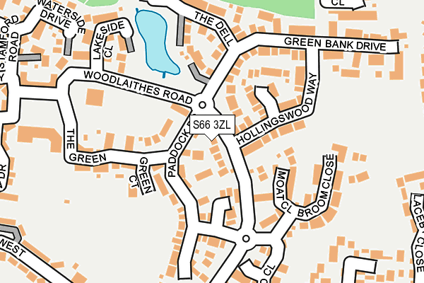 S66 3ZL map - OS OpenMap – Local (Ordnance Survey)