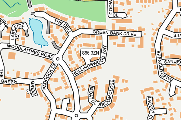 S66 3ZN map - OS OpenMap – Local (Ordnance Survey)