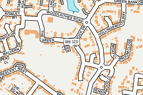 S66 3ZS map - OS OpenMap – Local (Ordnance Survey)