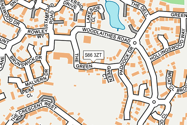 S66 3ZT map - OS OpenMap – Local (Ordnance Survey)