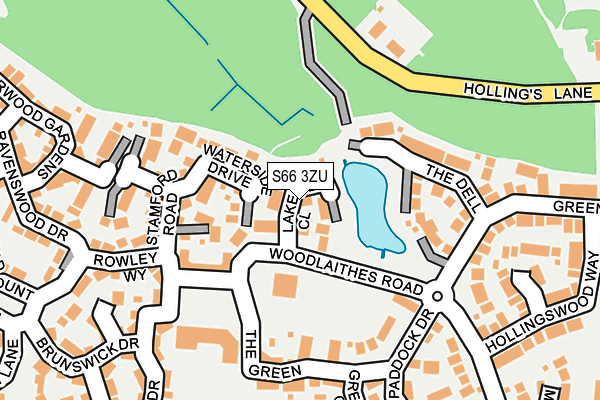 S66 3ZU map - OS OpenMap – Local (Ordnance Survey)