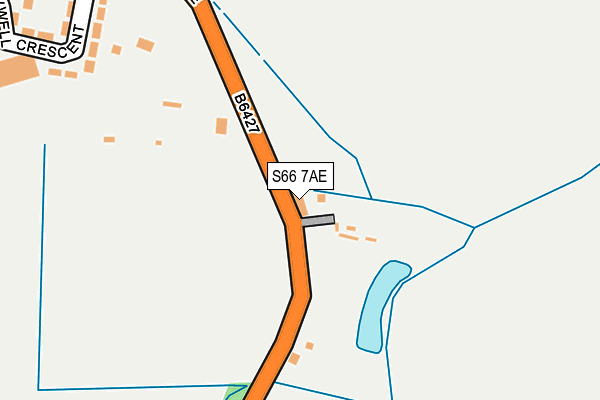 S66 7AE map - OS OpenMap – Local (Ordnance Survey)