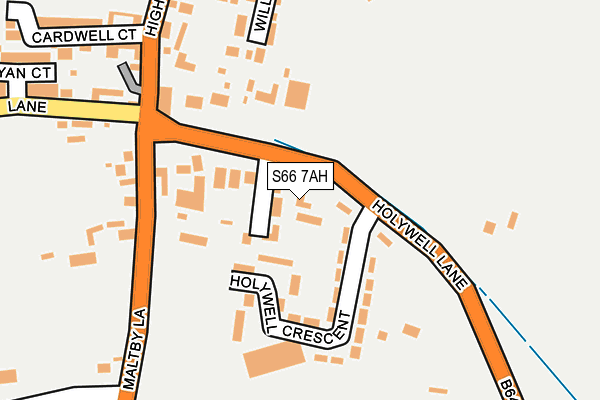 S66 7AH map - OS OpenMap – Local (Ordnance Survey)