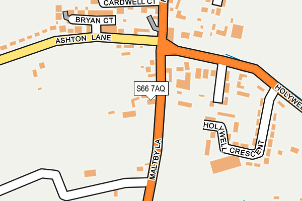 S66 7AQ map - OS OpenMap – Local (Ordnance Survey)