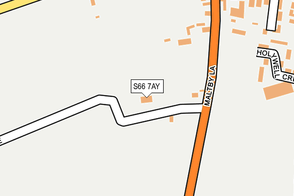 S66 7AY map - OS OpenMap – Local (Ordnance Survey)