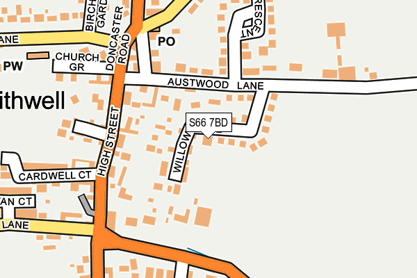S66 7BD map - OS OpenMap – Local (Ordnance Survey)