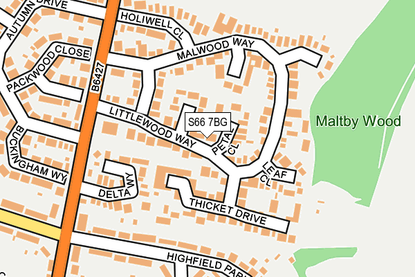 S66 7BG map - OS OpenMap – Local (Ordnance Survey)