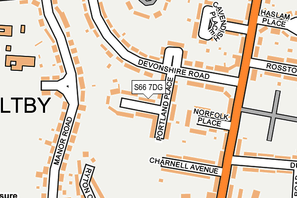 S66 7DG map - OS OpenMap – Local (Ordnance Survey)