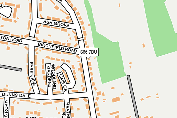 S66 7DU map - OS OpenMap – Local (Ordnance Survey)