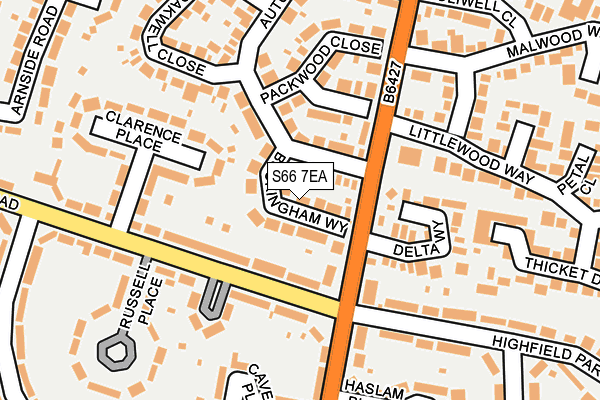 S66 7EA map - OS OpenMap – Local (Ordnance Survey)