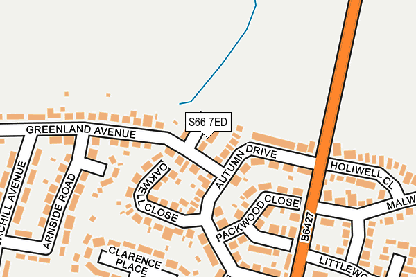S66 7ED map - OS OpenMap – Local (Ordnance Survey)