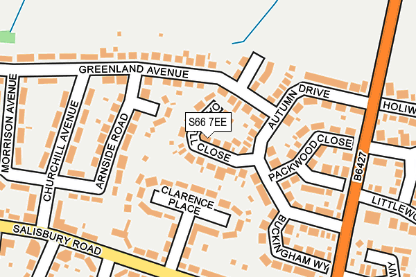 S66 7EE map - OS OpenMap – Local (Ordnance Survey)