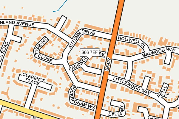 S66 7EF map - OS OpenMap – Local (Ordnance Survey)