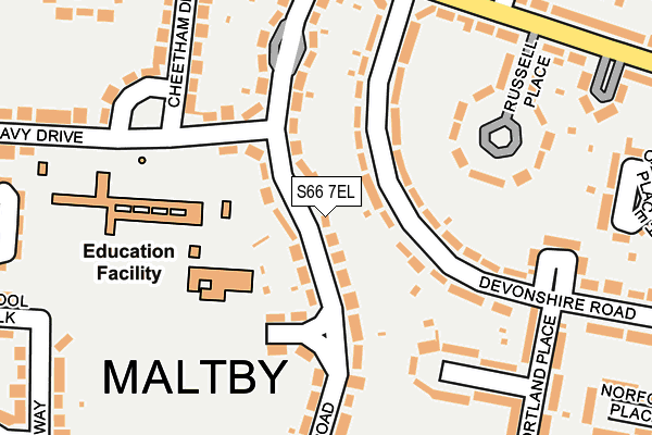 S66 7EL map - OS OpenMap – Local (Ordnance Survey)