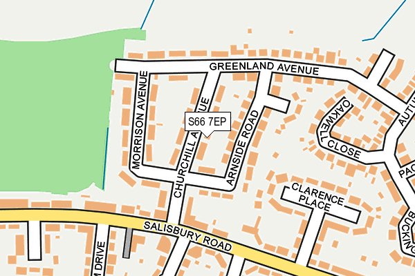 S66 7EP map - OS OpenMap – Local (Ordnance Survey)