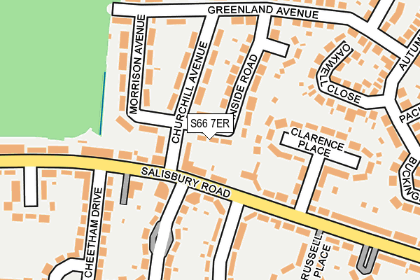 S66 7ER map - OS OpenMap – Local (Ordnance Survey)