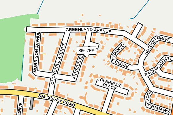 S66 7ES map - OS OpenMap – Local (Ordnance Survey)