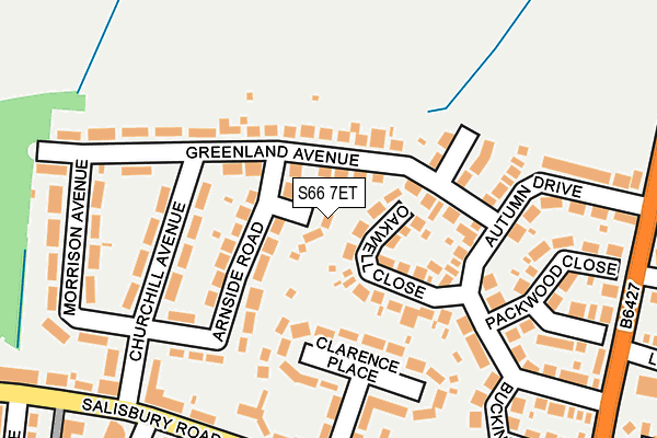S66 7ET map - OS OpenMap – Local (Ordnance Survey)