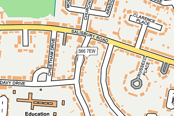 S66 7EW map - OS OpenMap – Local (Ordnance Survey)