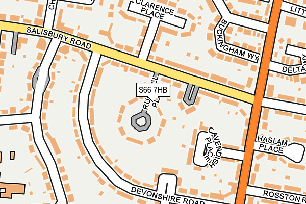 S66 7HB map - OS OpenMap – Local (Ordnance Survey)