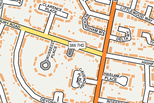 S66 7HD map - OS OpenMap – Local (Ordnance Survey)