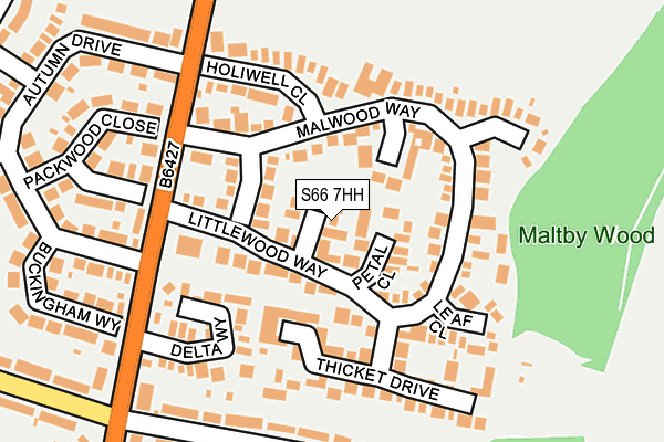 S66 7HH map - OS OpenMap – Local (Ordnance Survey)