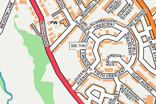 S66 7HN map - OS OpenMap – Local (Ordnance Survey)