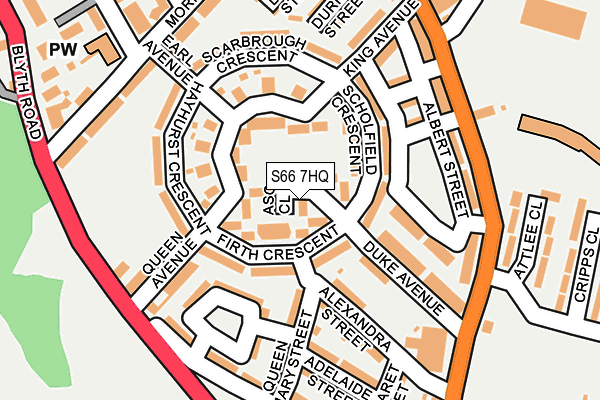 S66 7HQ map - OS OpenMap – Local (Ordnance Survey)