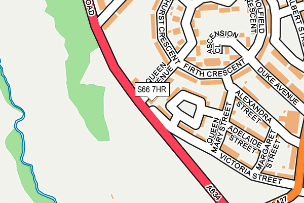 S66 7HR map - OS OpenMap – Local (Ordnance Survey)