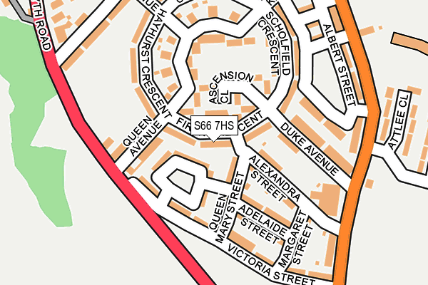 S66 7HS map - OS OpenMap – Local (Ordnance Survey)