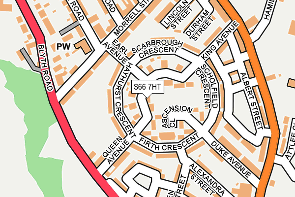S66 7HT map - OS OpenMap – Local (Ordnance Survey)