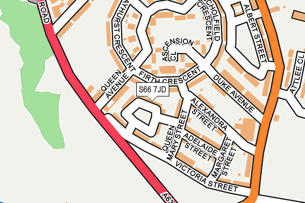 S66 7JD map - OS OpenMap – Local (Ordnance Survey)