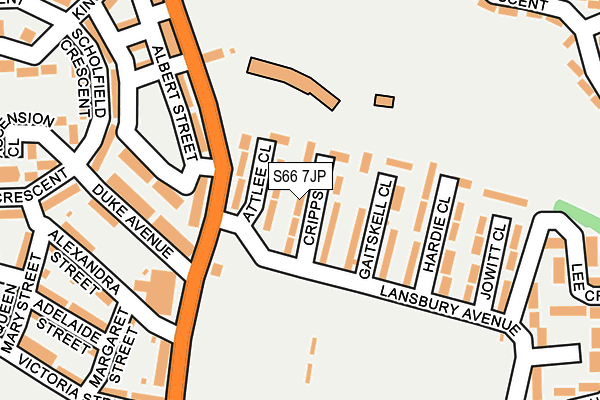 S66 7JP map - OS OpenMap – Local (Ordnance Survey)