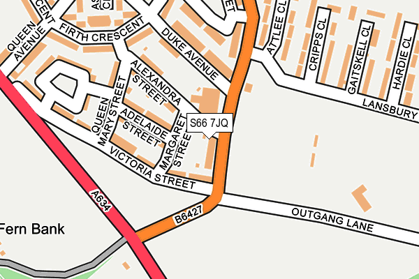 S66 7JQ map - OS OpenMap – Local (Ordnance Survey)