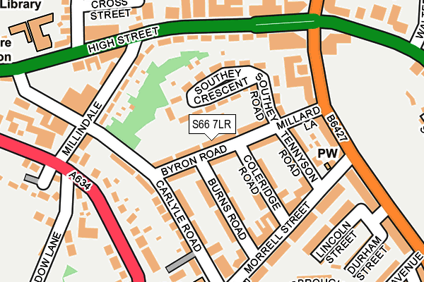 S66 7LR map - OS OpenMap – Local (Ordnance Survey)