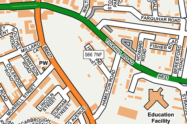 S66 7NF map - OS OpenMap – Local (Ordnance Survey)