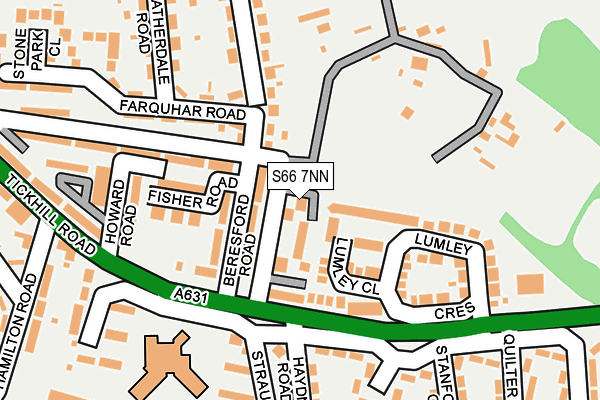S66 7NN map - OS OpenMap – Local (Ordnance Survey)